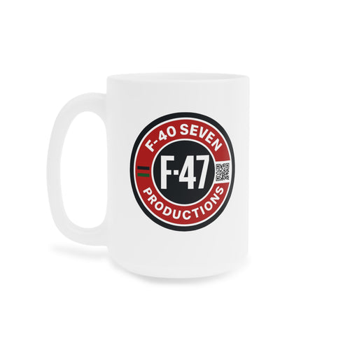 Ceramic Coffee Mugs - F-40 Seven Productions Design, Unique Gift for Coffee Lovers, Custom Drinkware, Ideal for Home or Office