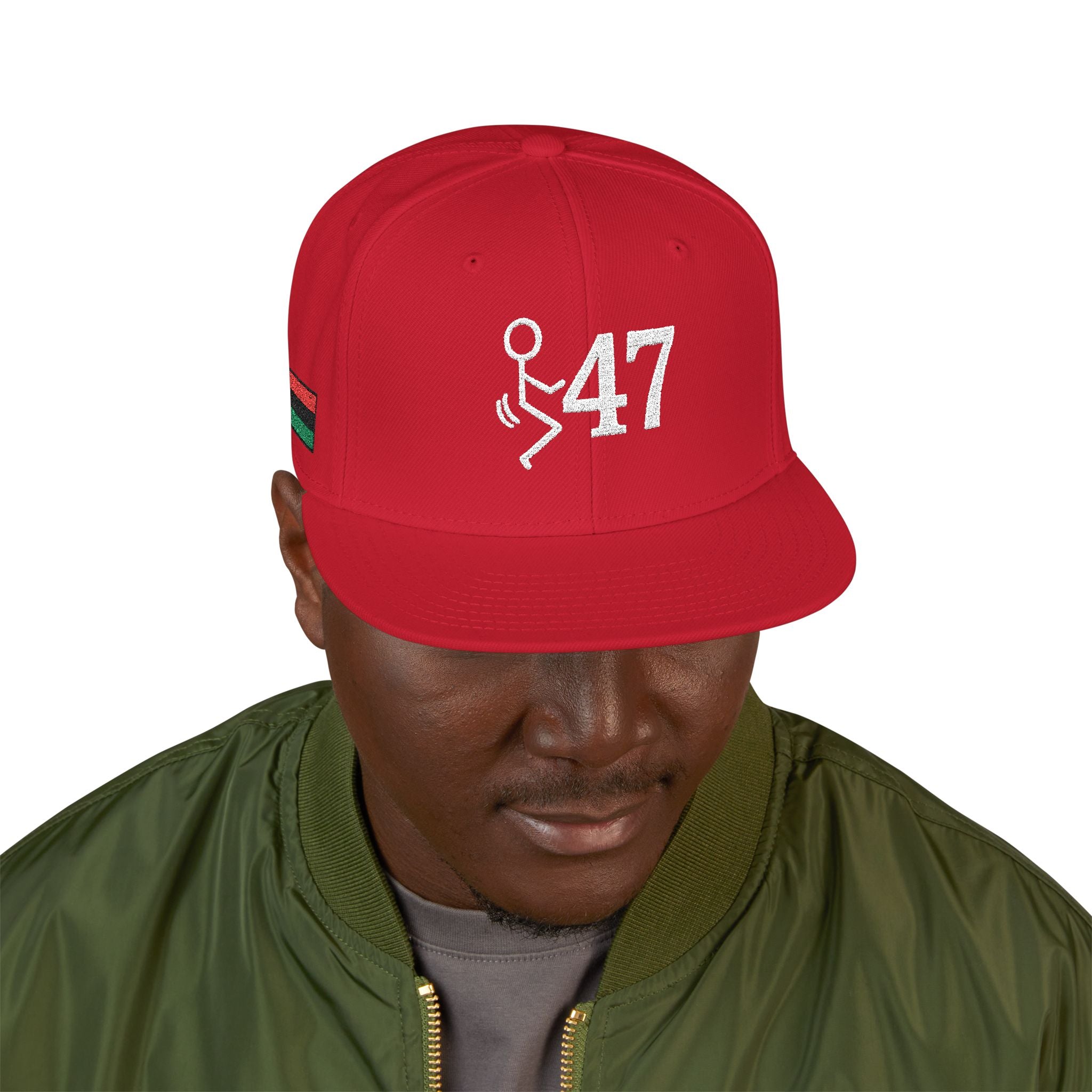 F-40 Seven Embroidered Snapback Cap - Revolution Red