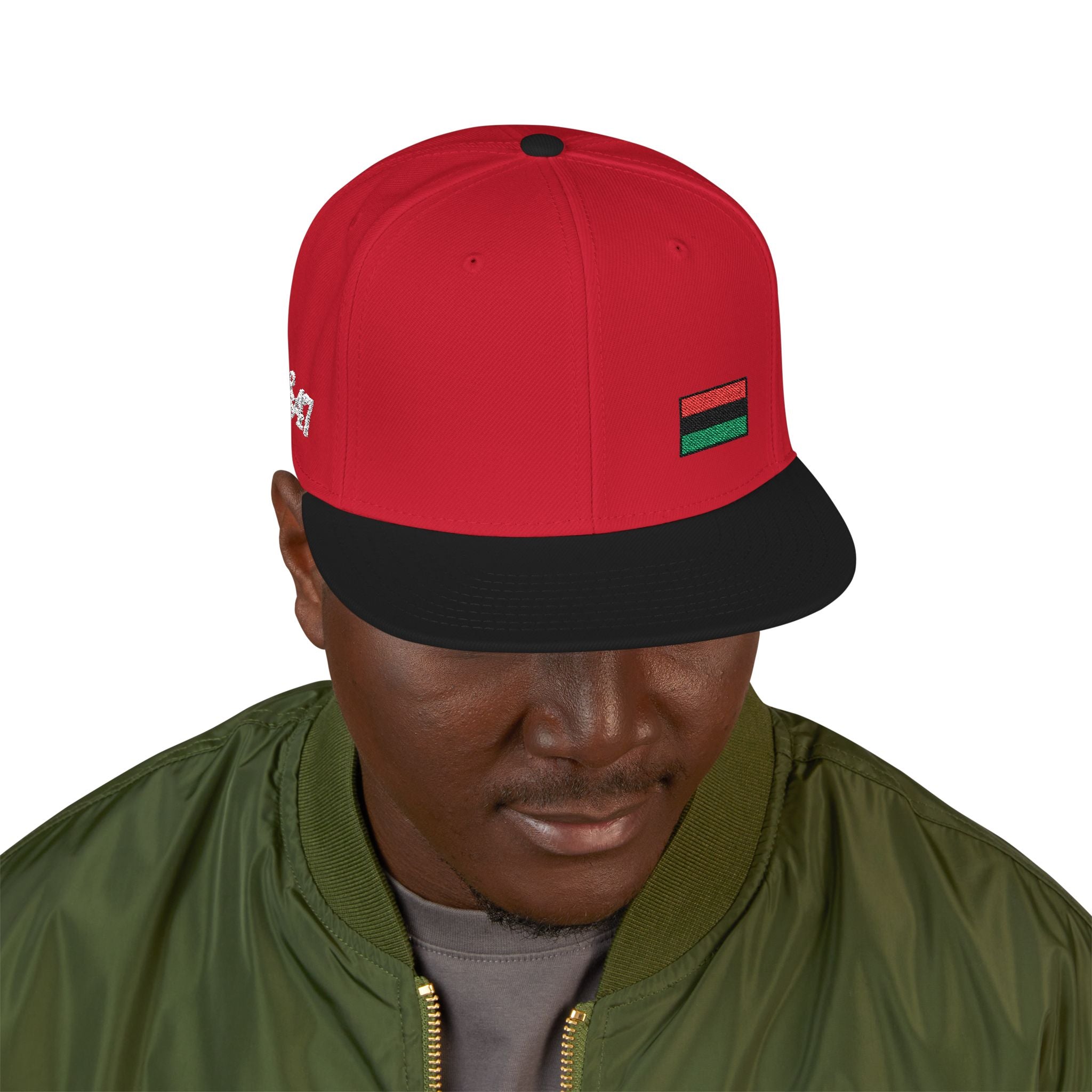 F-40 Seven productions Embroidered Snapback Hat - Red / Black